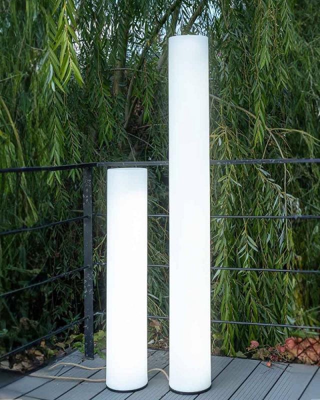 New Garden Säulenförmige Akku LED Outdoor-Standleuchte FITY 100 RGB dimmbat mit  Fernbedienung Höhe 100 cm Durchmesser: 19 cm