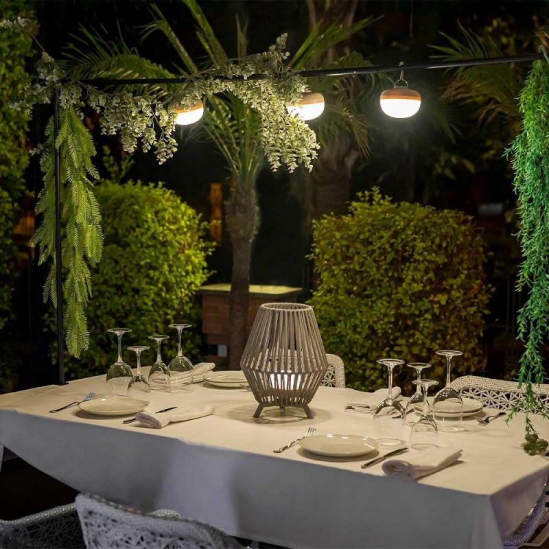 New Garden LED CHERRY BULB in Beige/ Weiß Akku warmweiss