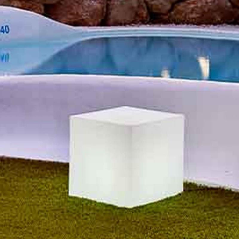 New Garden CUBY 40 Leuchtwürfel in weiss 230V - kaltweißes Licht - Länge Kabel 2 m - 40 x 40 cm - für Außen- und Innenanwendung IP65