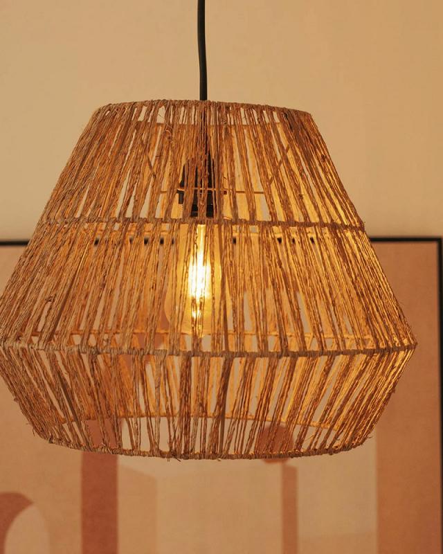 New Garden SISINE 30 Seegras Hängeleuchte mit E27 Fassung ohne Leuchtmittel für Innen IP20