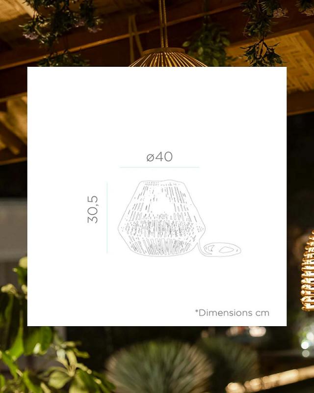 New Garden SISINE 30 Seegras Hängeleuchte mit E27 Fassung ohne Leuchtmittel für Innen IP20