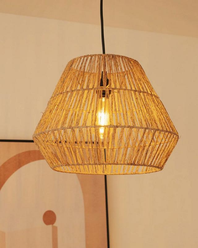 New Garden SISINE 30 Seegras Hängeleuchte mit E27 Fassung ohne Leuchtmittel für Innen IP20