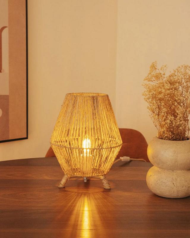 New Garden SISINE 30 Seegras Tischleuchte mit Schalter/Kabel