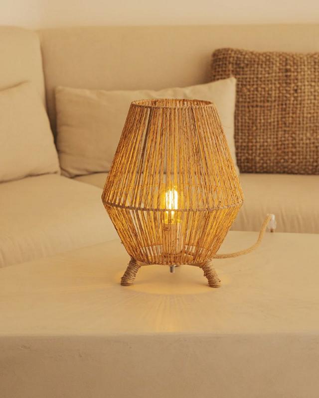 New Garden SISINE 30 Seegras Tischleuchte mit Schalter/Kabel