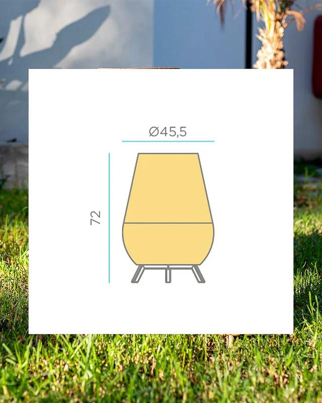 New Garden SAONA Große Rattan Stehlampe aus handgewebten Jute Naturfasern Fernbedienung mit Kabel 230V für Innen Ip20