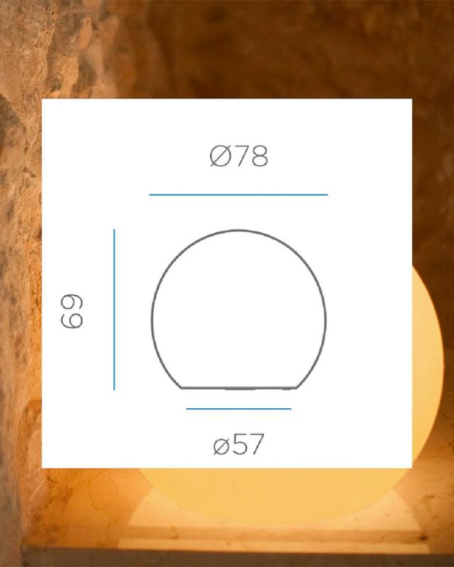 New Garden BULY 80 LED-Lichtkugel IP20 für Innen Ø 78 cm mir warmweißem Licht - für repräsentive Wohn- und Geschäftsräume - mit 2 M Kabel & Stecker
