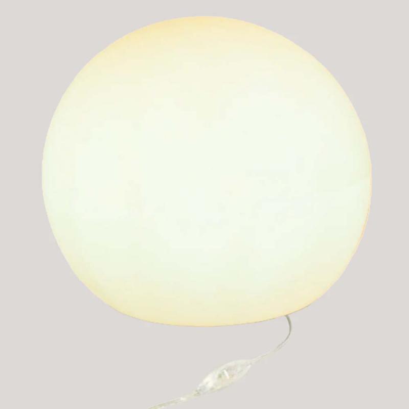 New Garden Große BULY 60 LED Kugelleuchte weiss IP20 230 Volt mit Stecker Kabel Ø 60 cm mit warmweißem Licht für Innen