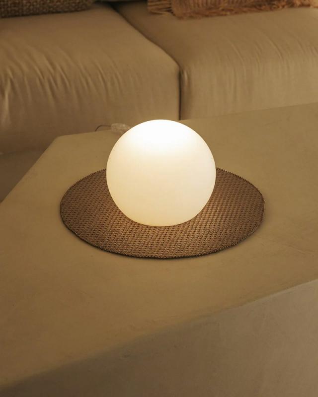 New Garden LED-Lichtkugel BULY 20 weiss Innen IP20 ø20 x 17 cm warmweißes Licht mit 230 Volt Anschluß/ Stecker