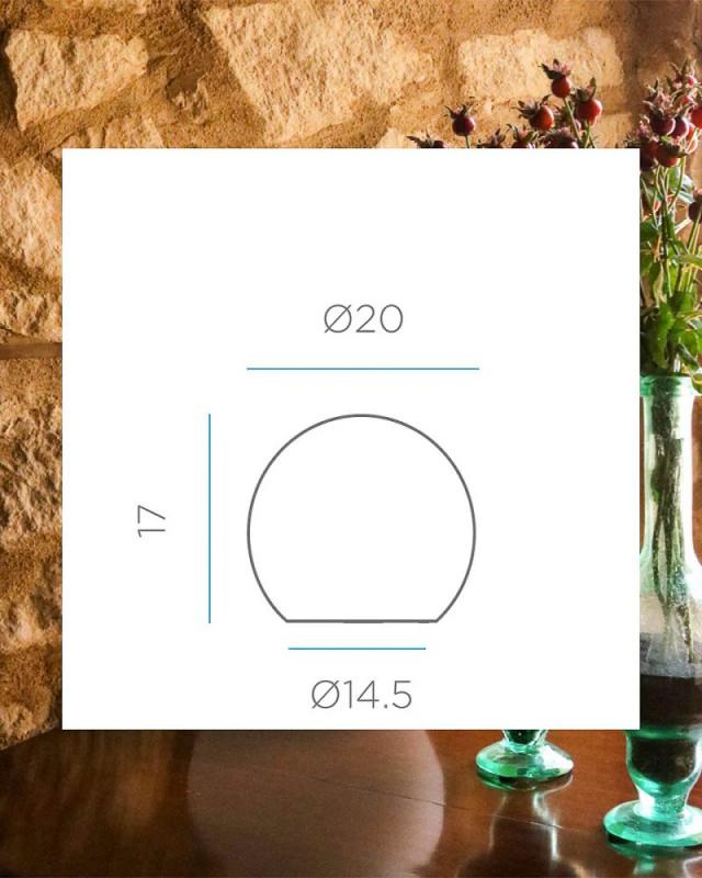 New Garden LED-Lichtkugel BULY 20 weiss Innen IP20 ø20 x 17 cm warmweißes Licht mit 230 Volt Anschluß/ Stecker