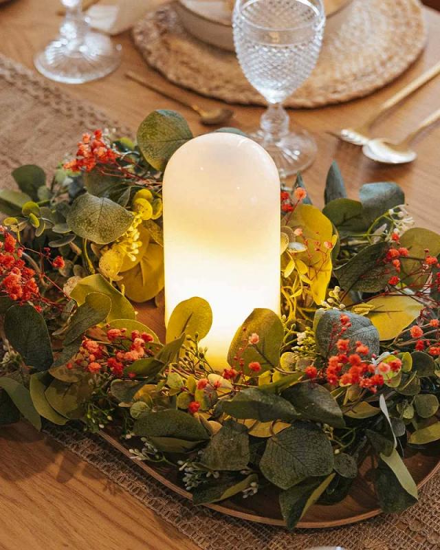 New Garden CANDY LED Tisch Leuchte Solar Akku mit Fernbedienung USB In&Out in Weiß IP54