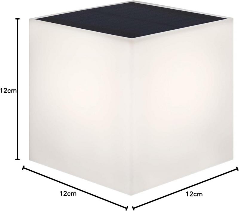 New Garden WALLY 12 würfelförmige Solar Außenwand Leuchte mit Dämmerungssensor IP65