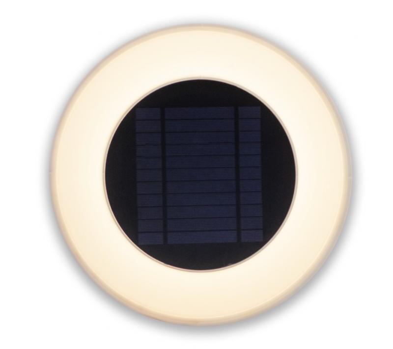 New Garden WALLY DISK Außenwand Solar Leuchte groß 39cm mit Dämmerungssensor IP65