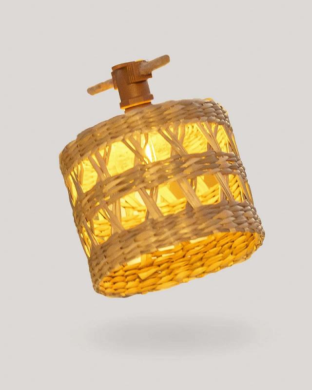 New Garden LED-Lichterkette ALBA 8 Meter 10 Juteschirmchen Akku & Solar In&Out IP44 Licht: Warmweiss