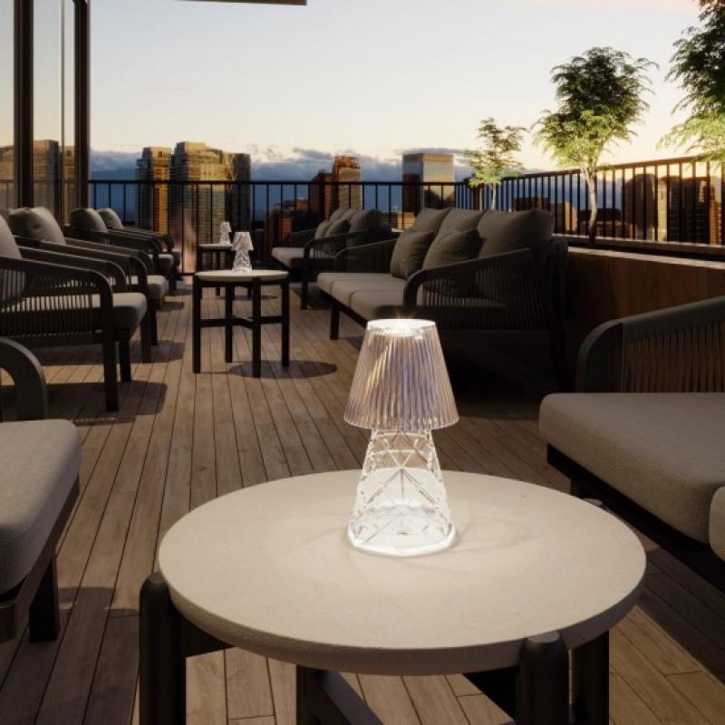 New Garden Lola 20 Lux Tischleuchte In&Out mit Akku und Touch-Sensor dimmbar IP44