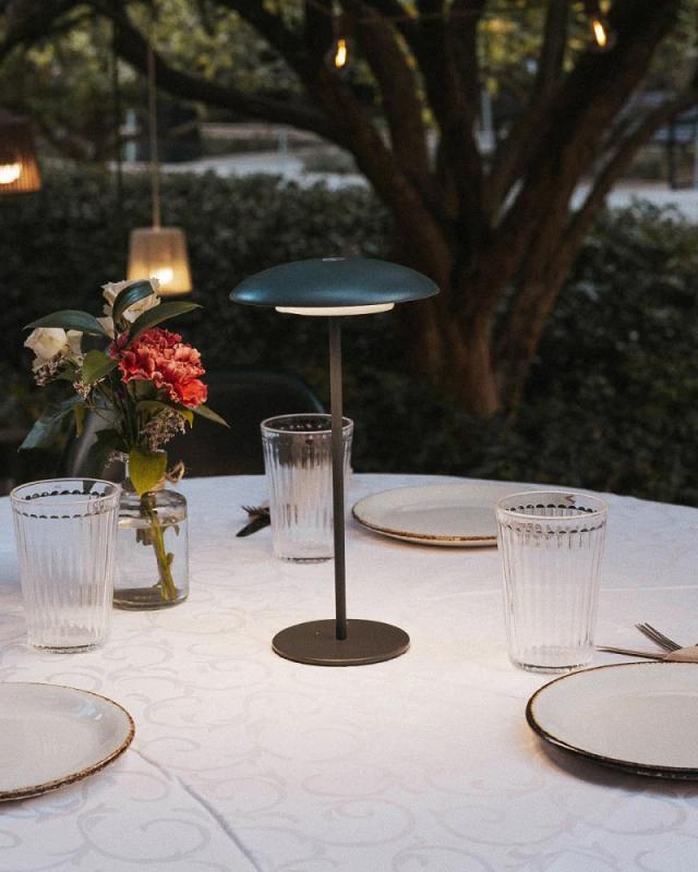 New Garden SARDINIA 40 Tischleuchte In&Out Akku dimmbar IP44 in anthrazit