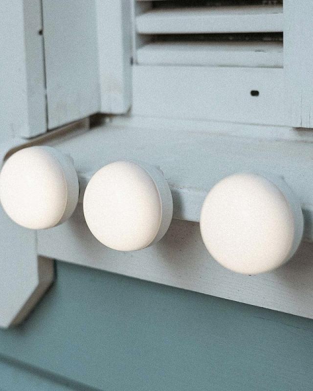 3er Set New Garden Mini Lampen weiß Akku Fernbedienung warmweißes Licht IP54