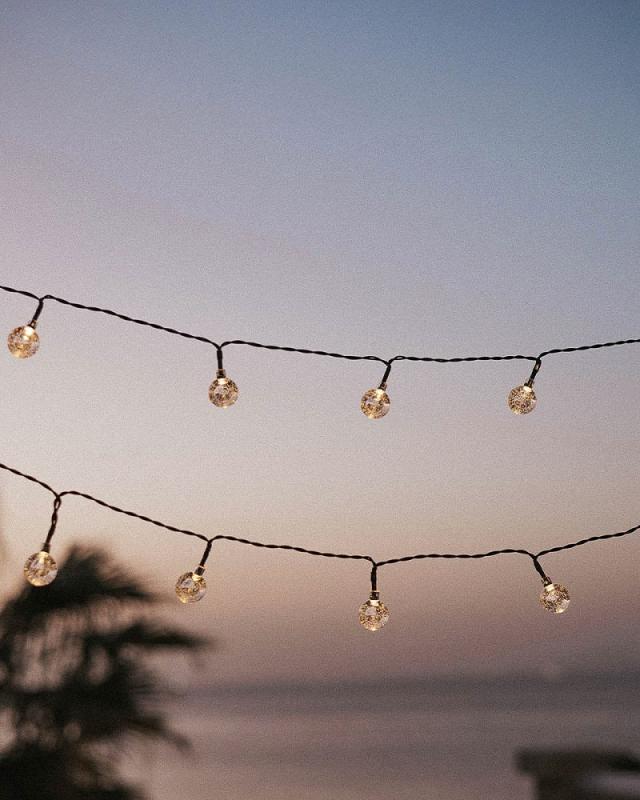 New Garden Lichterkette GRISELDA  IP44 mit Solar 266,6 cm lang, warmweißes Licht mit 20 Kugeln Ø2,3cm