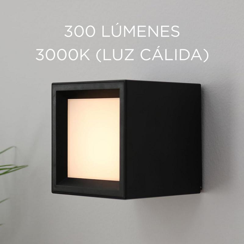 New Garden LED Wandleuchte Eckig kabellos USB schwarz