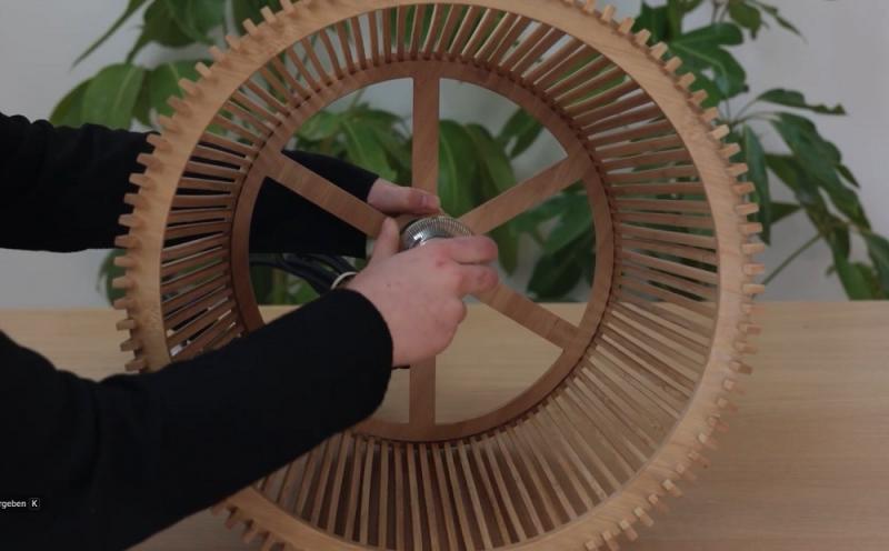 New Garden OKINAWA 40 LED Bambus Hängeleuchte IP44 mit E27 Fassung ohne Leuchtmittel