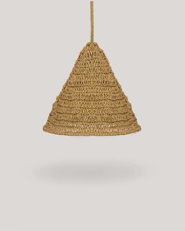 New Garden MARO Hängeleuchte mit 5 m Kabel für den Außenbereich mit E27 Fassung Naturfasern