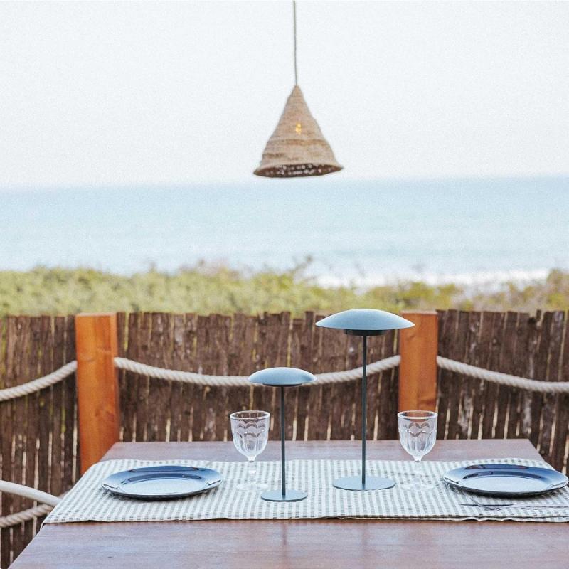 New Garden MARO Hängeleuchte mit 5 m Kabel für den Außenbereich mit E27 Fassung Naturfasern