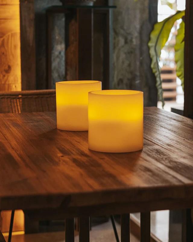 New Garden Dolo LED Wachs Kerze mit 3 LED-Dochten (2 x AAA batteries nicht enthalten)