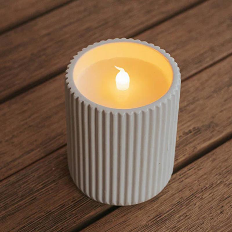 New Garden Dolo LED Keramik Kerze mit Flammeneffect (2 x AAA batteries nicht enthalten)