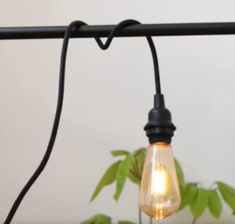 New Garden ARTEIXO 5 m Kabel für den Außenbereich mit E27 Fassung schwarz