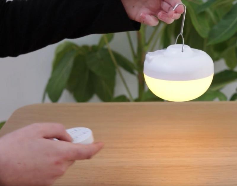 New Garden CHERRY LED Outdoor Akku Leuchthalbkugel dimmbar orange/weiß mit Fernbedienung IP54 Durchmesser: 11 cm