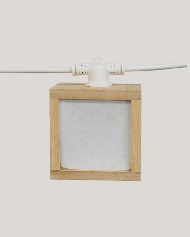 New Garden Vega Solarlichterkette IP44 5 m lang Bambus 1800 K für 230 V Betrieb oder mit Solar - flexible Handhabung möglich