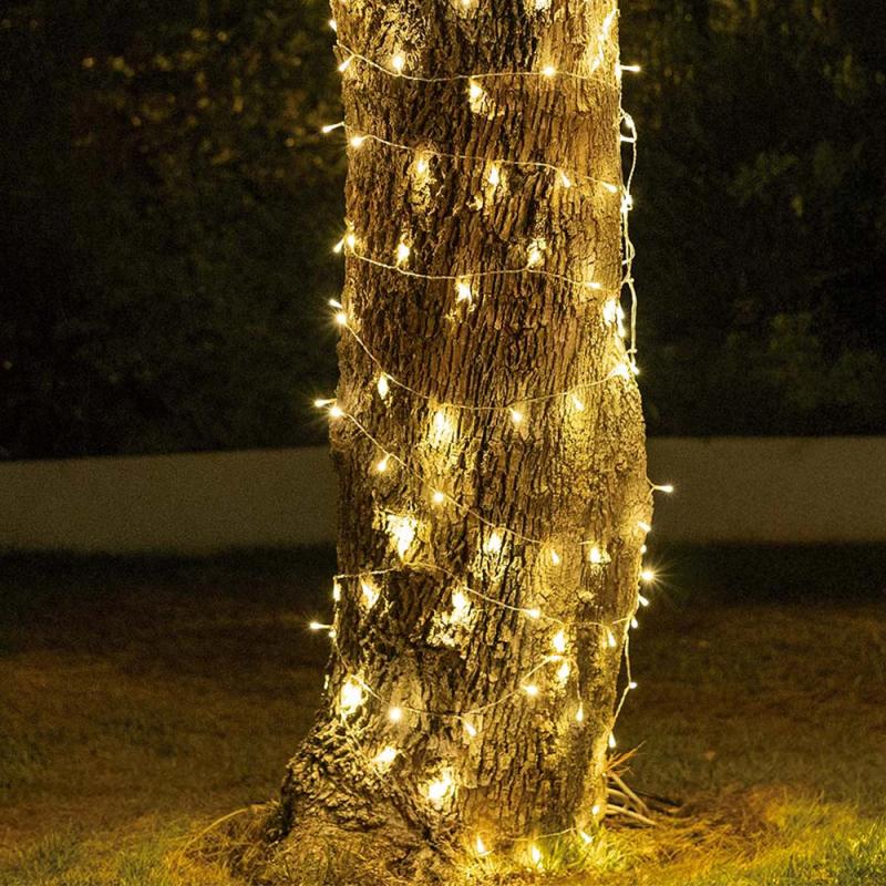 New Garden Lichterkette LUCEO 10 IP44 mit Solarpanel 10M  lang, warmweißes Licht mit 100 LEDs