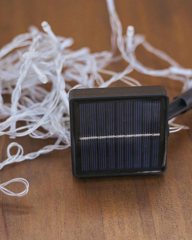 New Garden Lichterkette LUCEO 10 IP44 mit Solarpanel 10M  lang, warmweißes Licht mit 100 LEDs