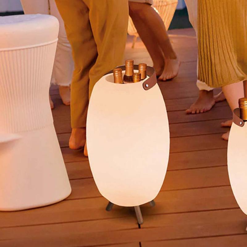 New Garden Apolo 70 Dekorative Tischlampe und Flaschenhalter mit Lautsprecher und RGB-LED-Licht -  Outdoor - Ideal für Pool Partys oder Garten Chillout