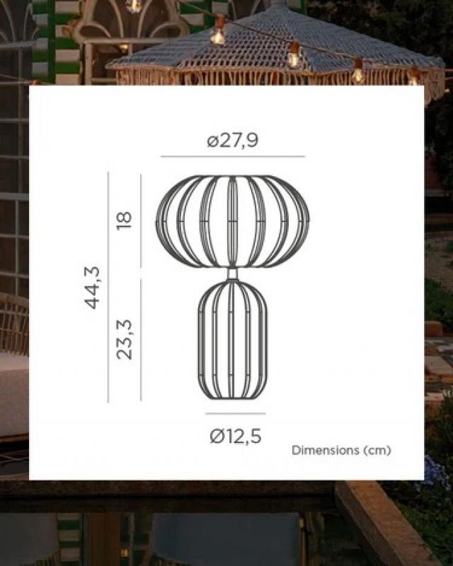 New Garden SOLAR-TISCHLAMPE RACHEL 45 in Oliven Grün In&Out IP65 mit Fernbedienung und warmweiße Lichtfarbe