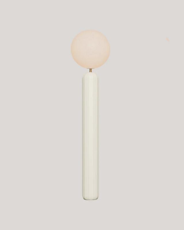 New Garden Stehlampe MONICA 150 Mattbeige mit Akku, Fernbedienung, warm- und kaltweißes Licht IP65 153cm hoch