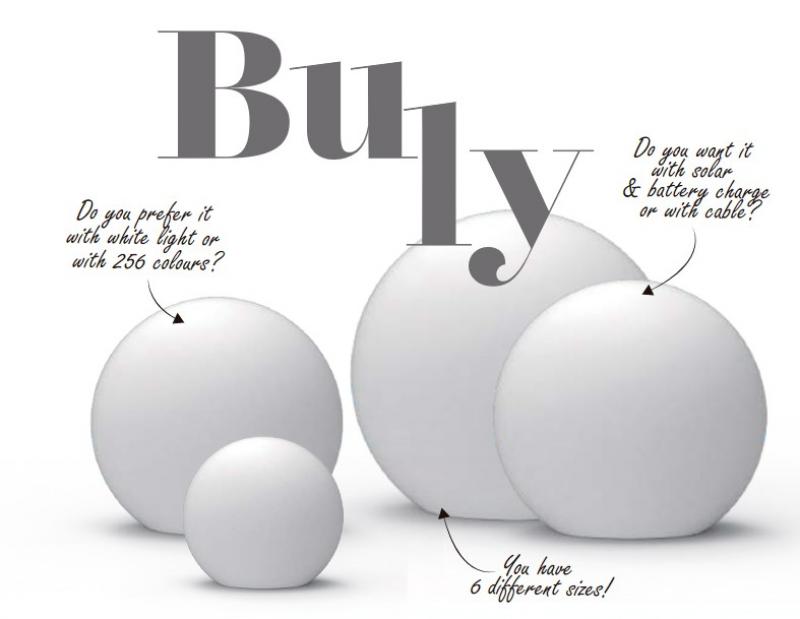 New Garden Große BULY 60 LED Kugelleuchte weiss IP20 230 Volt mit Stecker Kabel Ø 60 cm mit warmweißem Licht für Innen