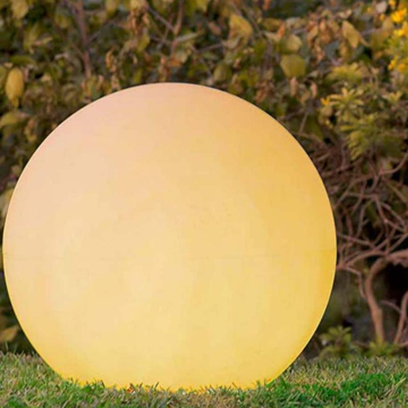 New Garden Große BULY 60 LED Gartenkugel weiss IP65 230 Volt mit Stecker und 2 M Kabel Ø 60 cm mit warmweißem Licht