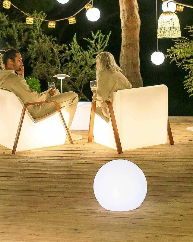 New Garden BULY 30 Garten LED-Kugelleuchte weiss IP65 230 Volt