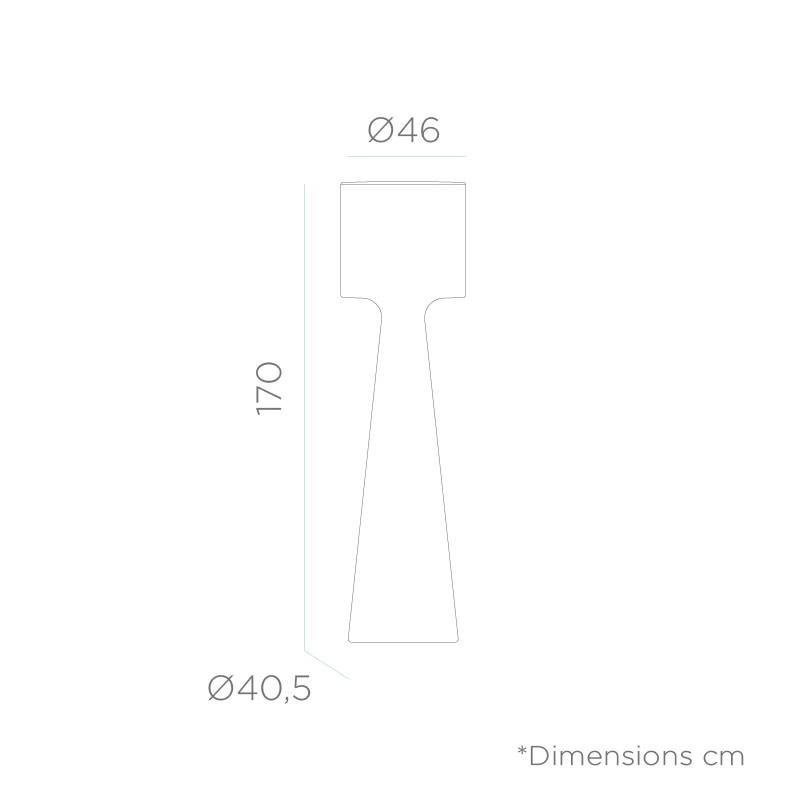 New Garden Oudoor Stehlampe Grace 170 weiß 230V warmweißes Licht 170cm Innen & Außen IP65