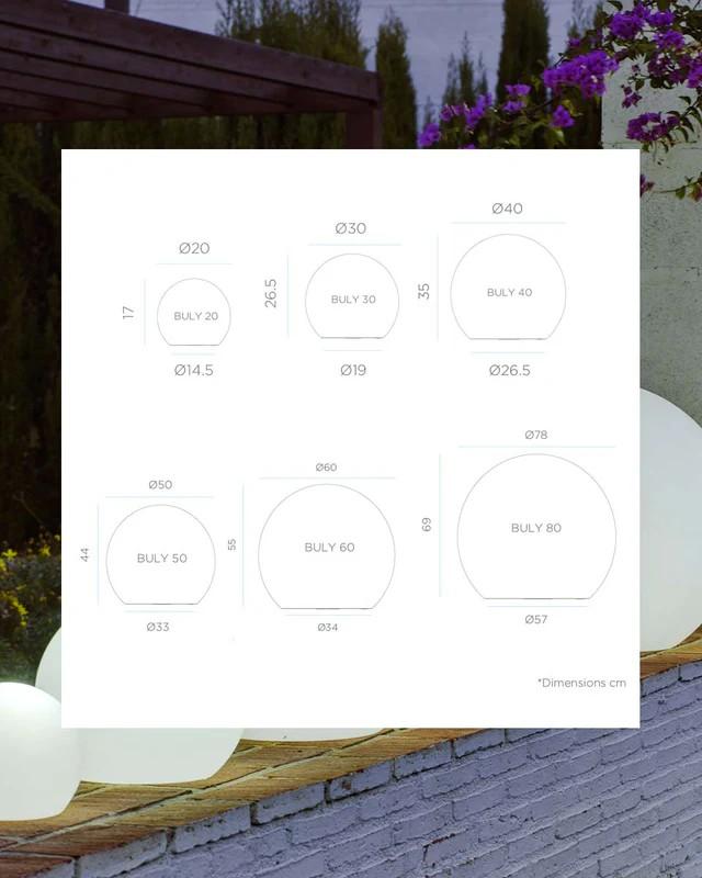 New Garden LED-Lichtkugel BULY 20 weiss Innen & Außen Kabel ø20 x 17 cm warmweißes Licht mit 230 Volt Anschluß/ Stecker