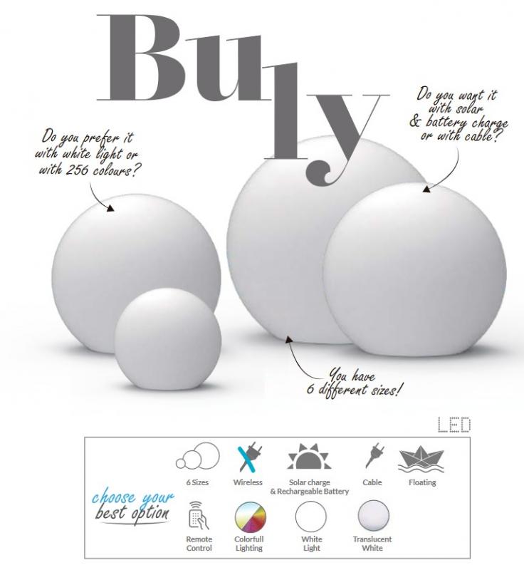 New Garden BULY 20 Solar Gartenkugel mit farbigem, weißem oder warmweißem Licht - IP65, Ø 20cm