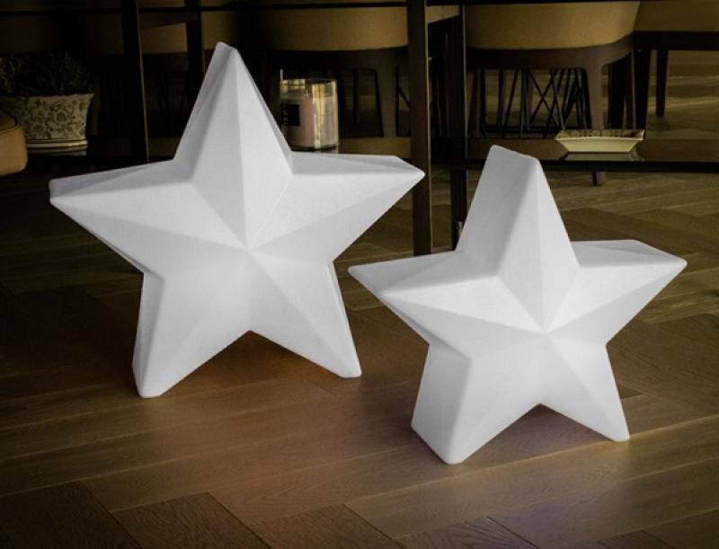 NOVA 60 Großer leuchtender Stern Weiß tageslichteweißes Licht 230V für Innen New Garden