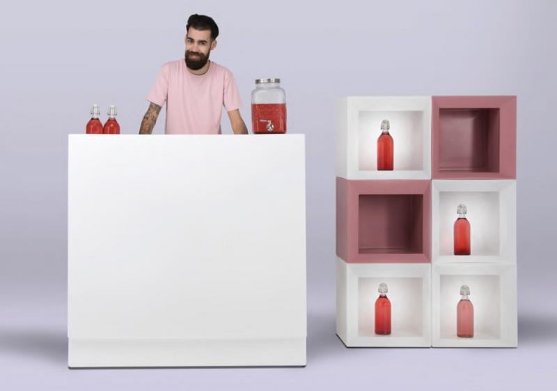 New Garden BRICKY Regal Würfel Modul in weiss mit RGB 230V