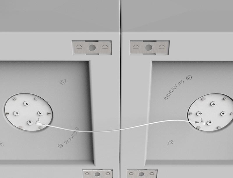 New Garden BRICKY Regal Würfel Modul in weiss mit RGB 230V