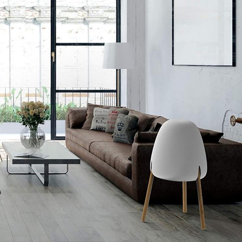 New Garden Rocket 70 Raketenförmige Solar LED Stehleuchte mit Holzfüßen, Akku & Fernbedienung dimmbar RGB Farben IP65 - Höhe: 70 cm, Durchmesser: 38 cm