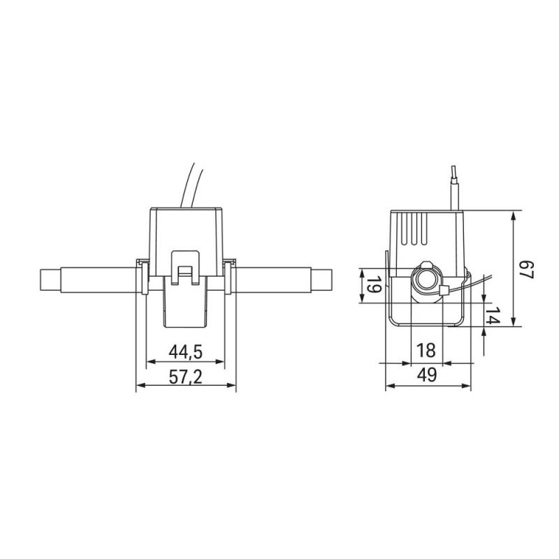 WAGO 855-4001/100-001 Kabelumbau-Stromwandler 100 A / 1 A