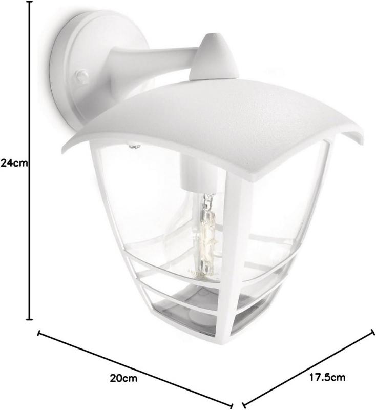 Philips myGarden Wandleuchte Creek in Weiß mit E27 Fassung