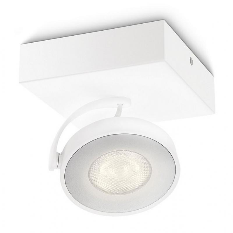 Philips myLiving LED Spot Clockwork 1-flammig schwenkbar zur Wand- und Deckenmontage in Weiß
