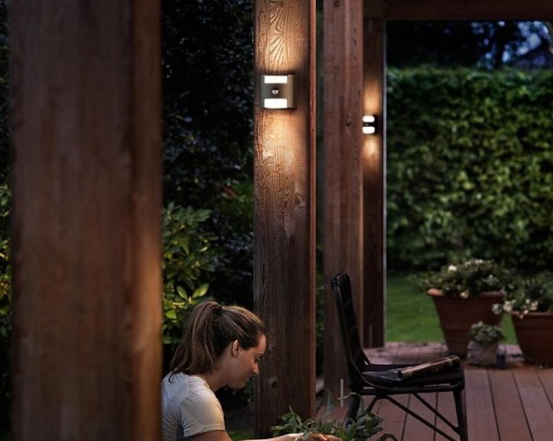Philips Außenleuchte Grass LED 9W Aussenlampe Bewegungsmelder Gartenlampe 800lm 