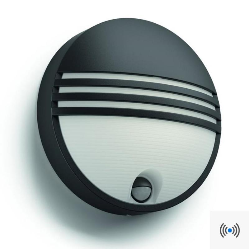 Philips myGarden IR LED Außenwandleuchte Yarrow Schwarz  Bewegungsmelder